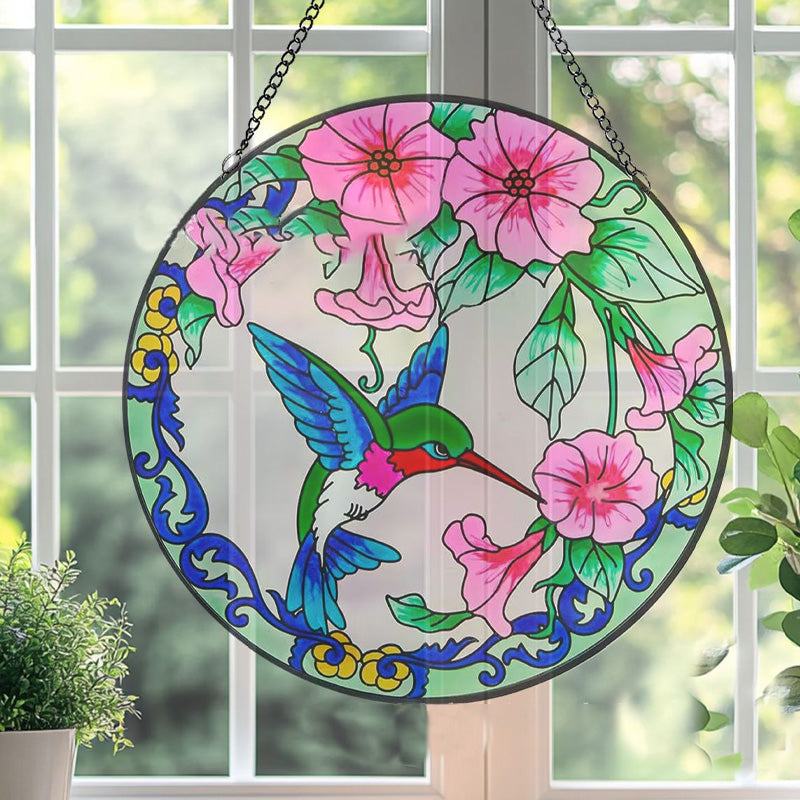 Hummingbird Glass Pendant