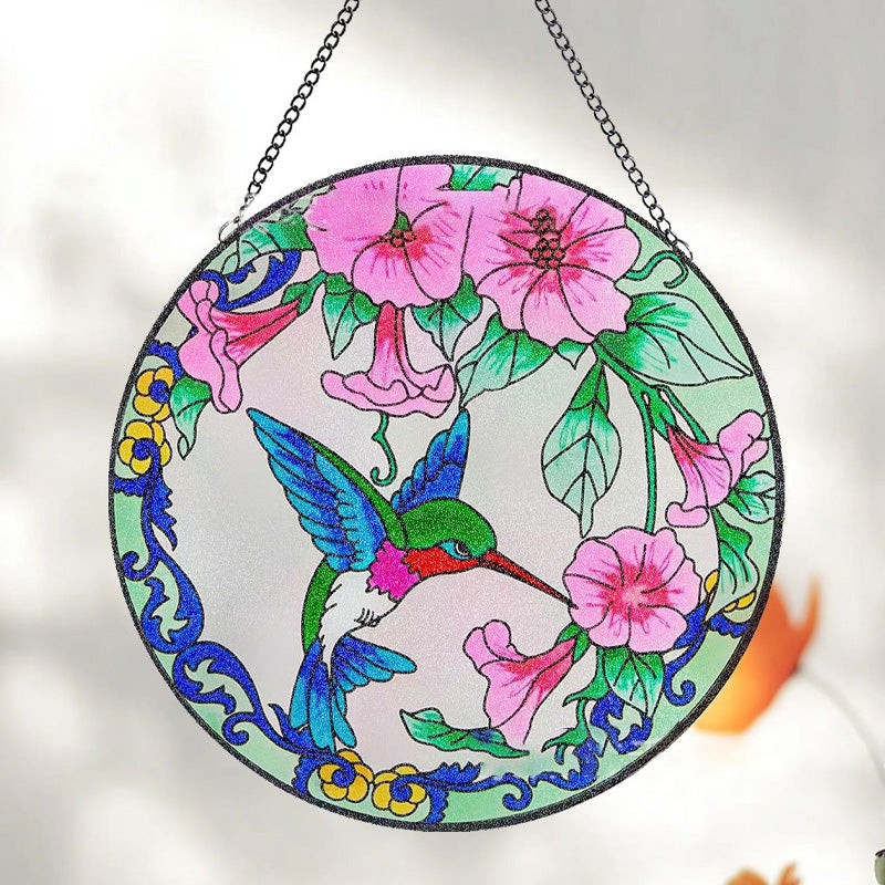 Hummingbird Glass Pendant