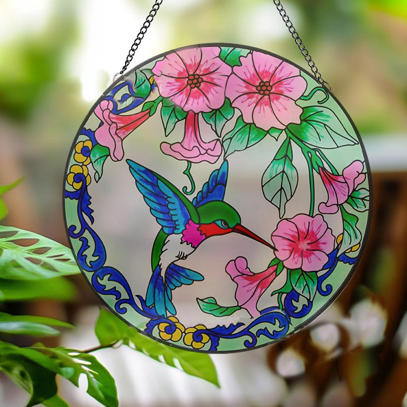Hummingbird Glass Pendant