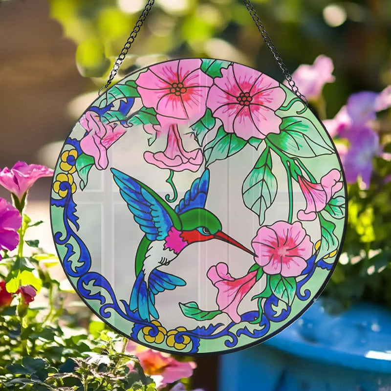 Hummingbird Glass Pendant
