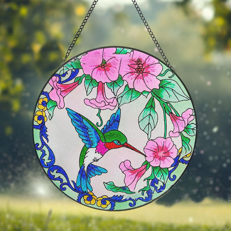 Hummingbird Glass Pendant