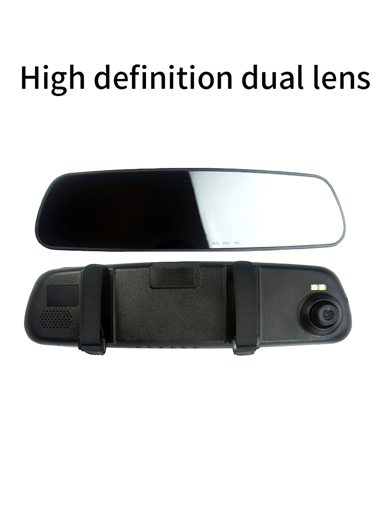 High-Definition Rearview Mirror DVR with Front and Rear Recording – 1080P