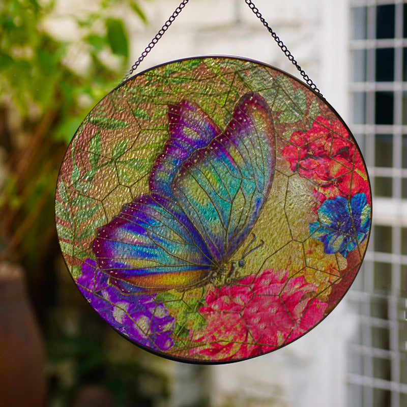 Stained Glass Butterfly Ornament