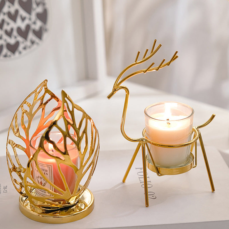 Light luxury iron candle holder