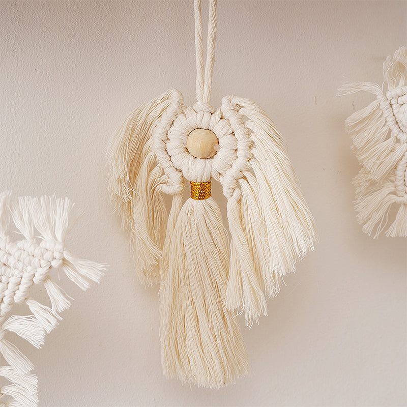 Hand-woven five-pointed star pendant