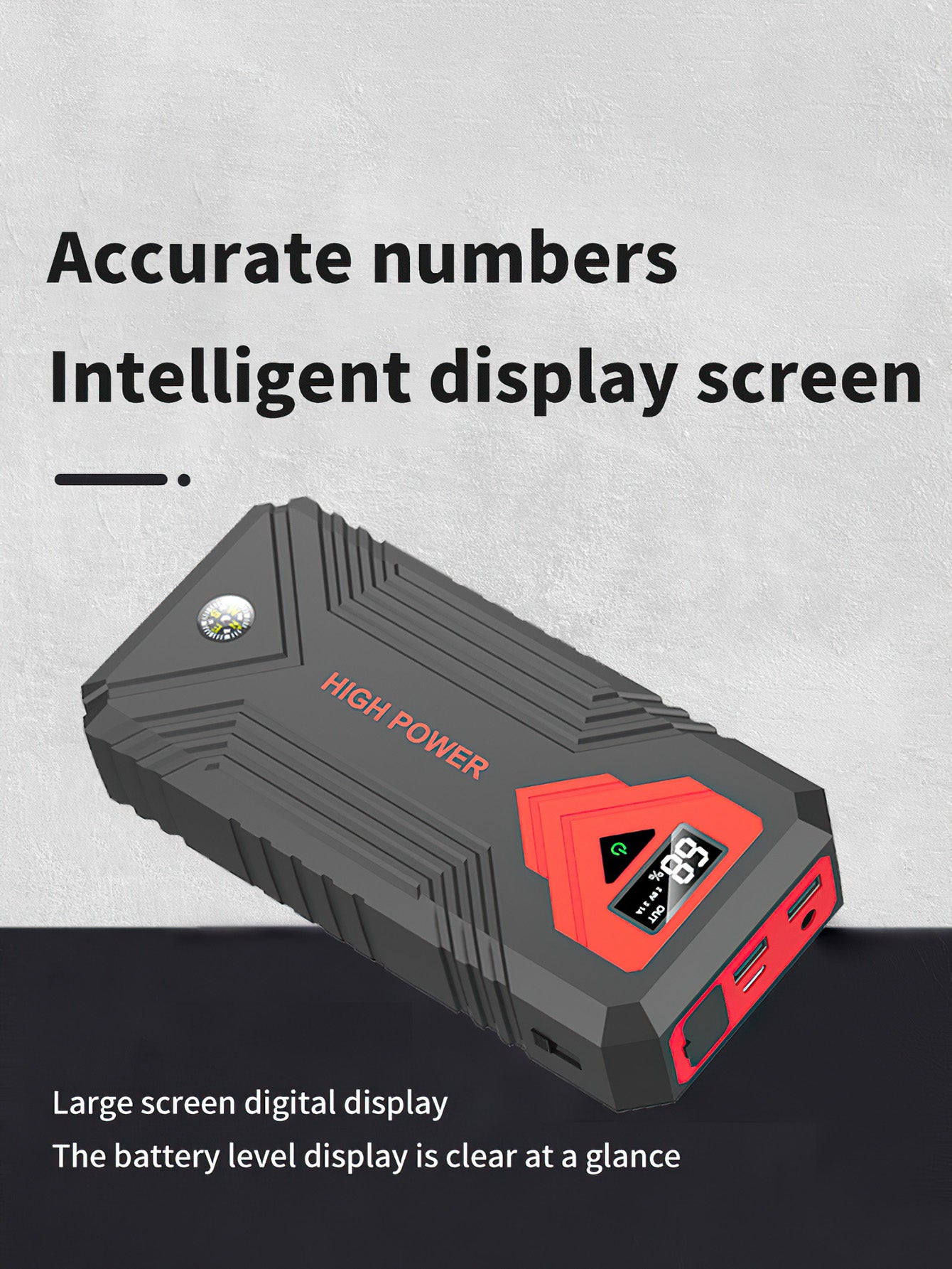 Car Emergency Jump Starter 12V High-Capacity Car Battery Rescue Power Bank