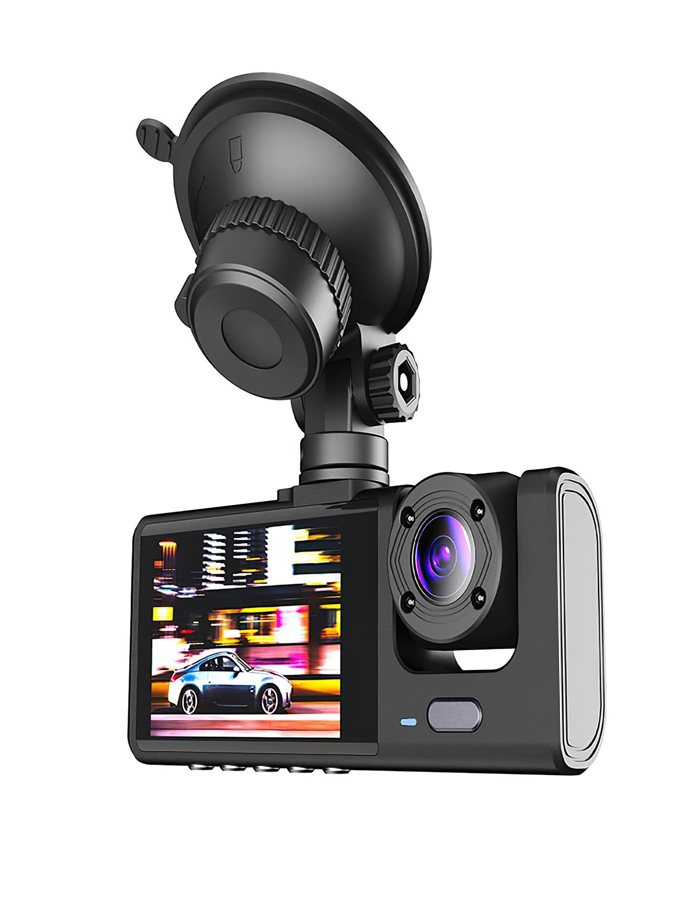 2-inch Screen WiFi Car DVR with 3-Lens 1080P HD, Parking Monitoring & Night Vision