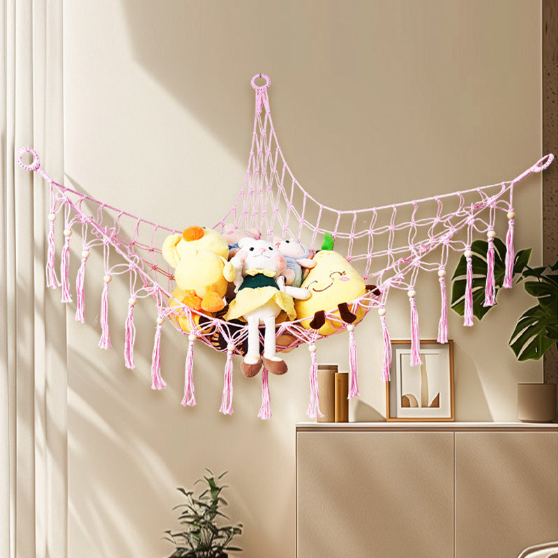 Hand-woven cotton rope net