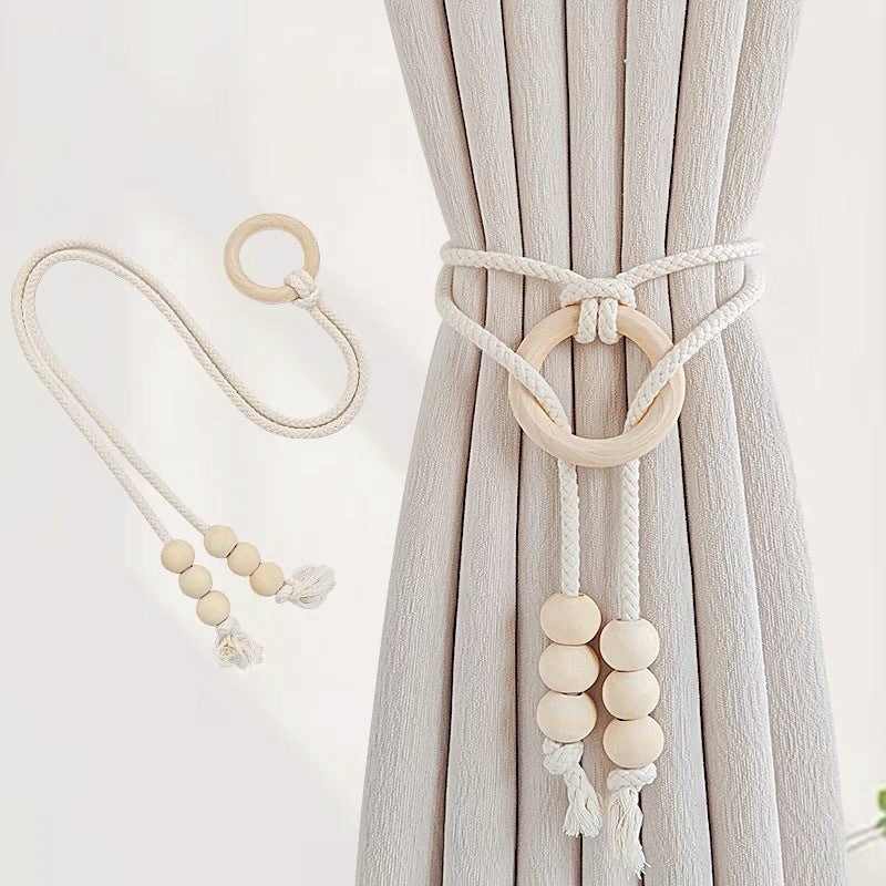 Punch-free curtain tie