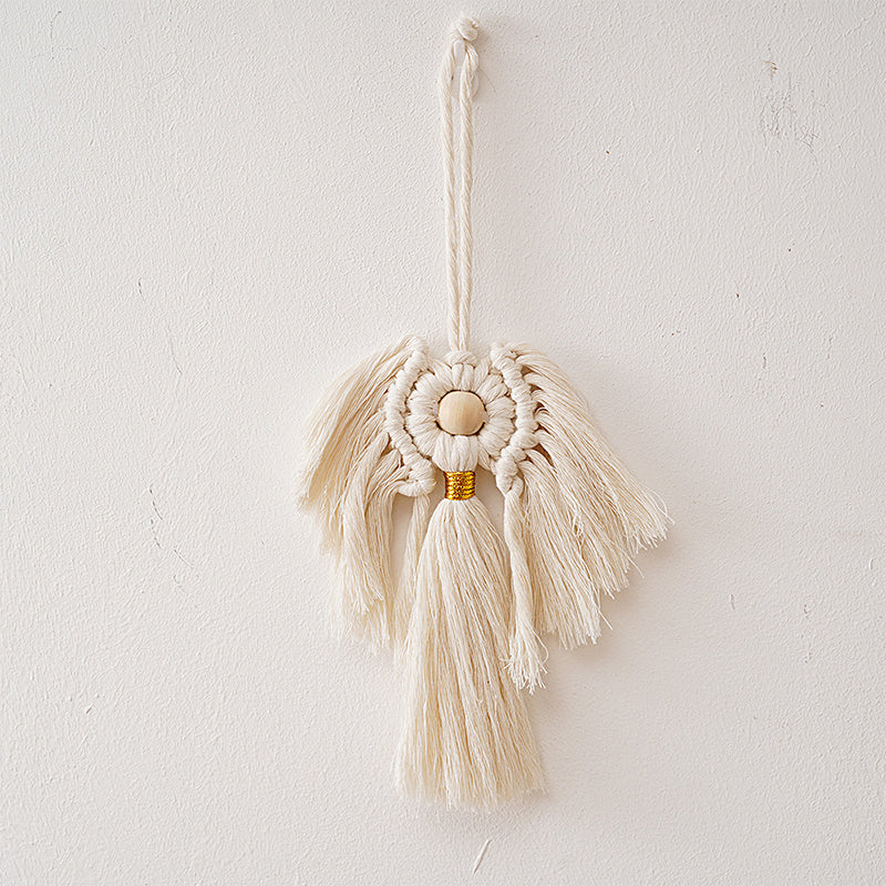 Hand-woven five-pointed star pendant