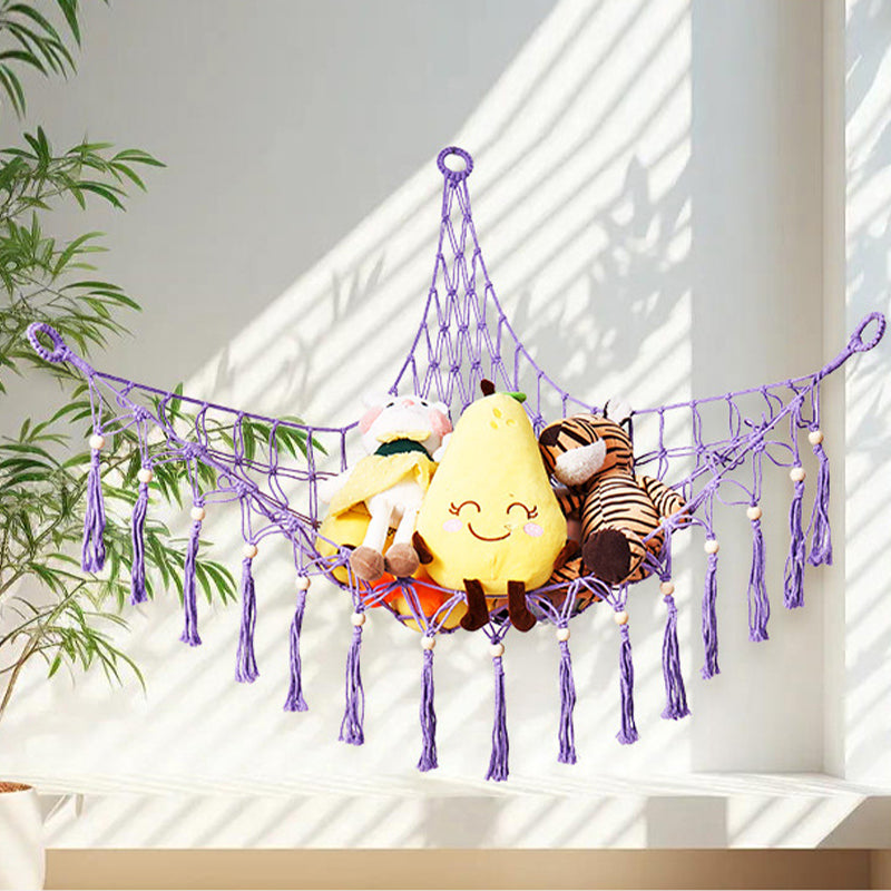 Hand-woven cotton rope net