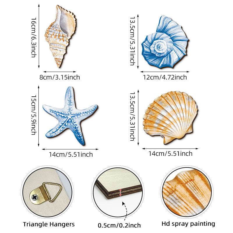 Mediterranean style shell wall decoration