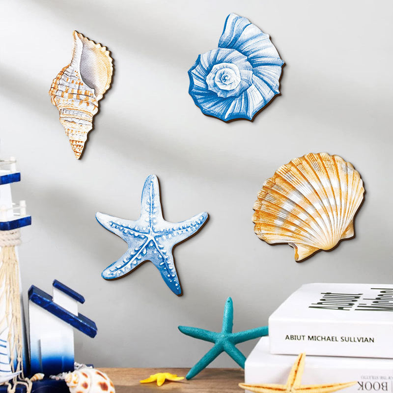 Mediterranean style shell wall decoration