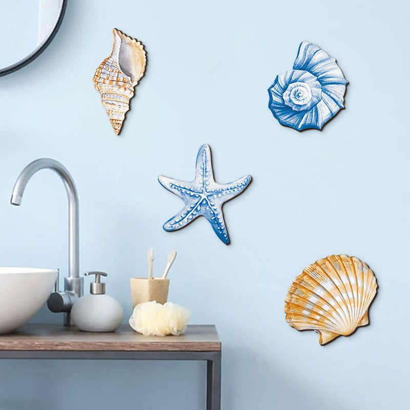 Mediterranean style shell wall decoration
