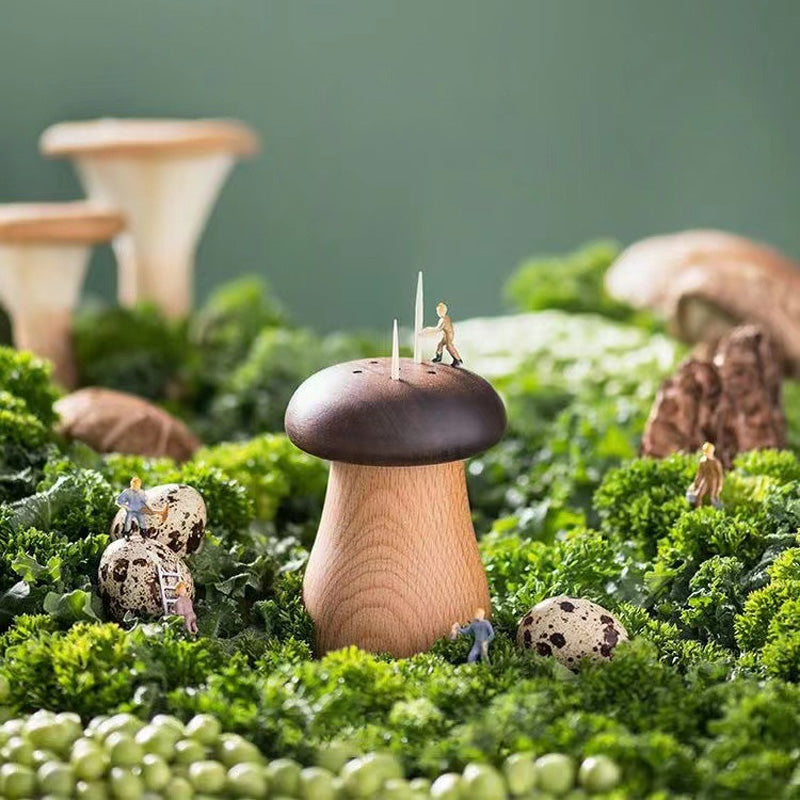 Mushroom toothpick holder